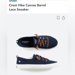 Sperry 8.5 Crest Vibe Blue slip on sneakers